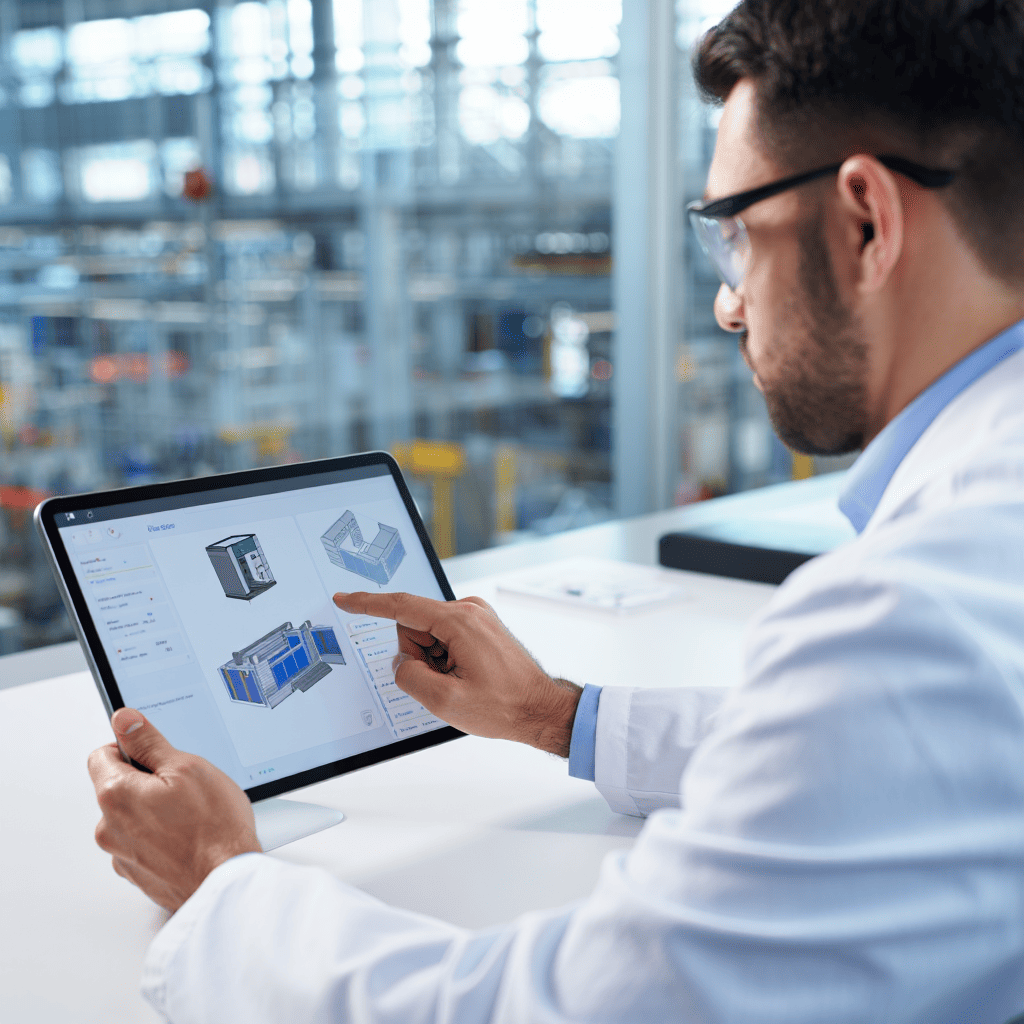 Interface de commande Web-to-Print sur tablette