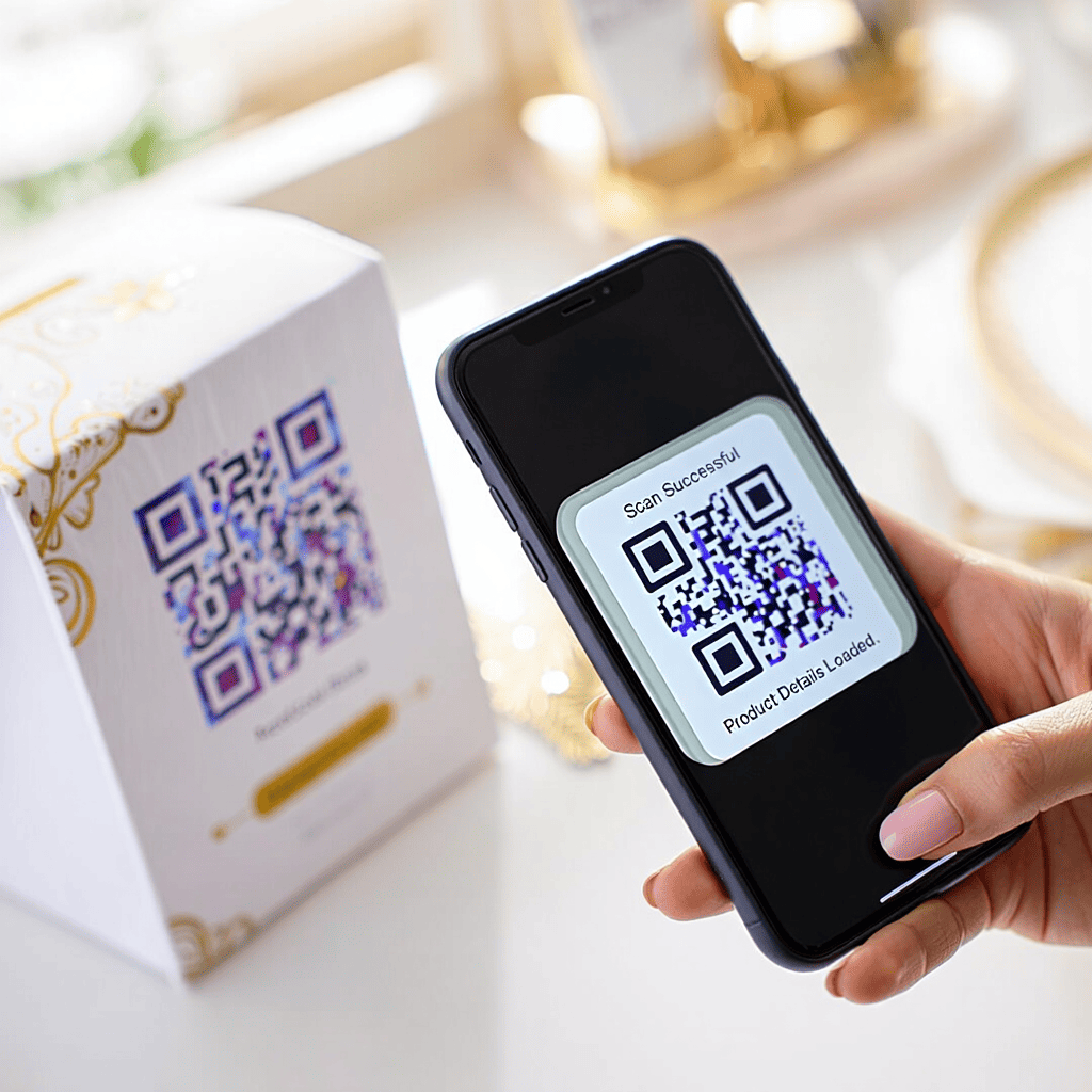 Scan de QR code pour traçabilité marketing sur colis