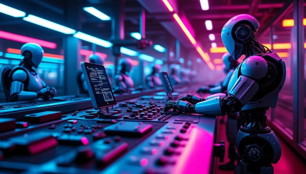 découvrez comment une usine innovante fonctionne entièrement sans lumière, où des robots autonomes prennent le relais pour produire efficacement.