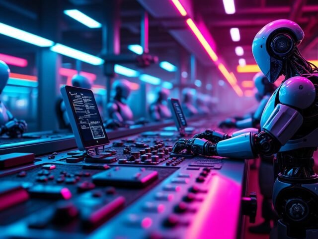 L&rsquo;usine « sans lumière » : quand les robots produisent seuls.